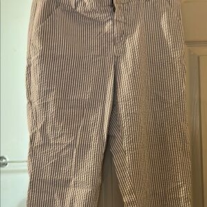 Merona grey and White Striped Capris